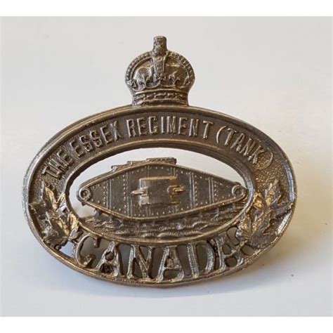 Canadian Essex Regiment Tank Of Canada Cap Badge Warstuff