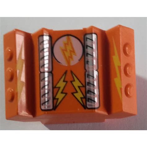 LEGO Brick 2 X 2 With Sloped Motor Block Sides With Light Lightning