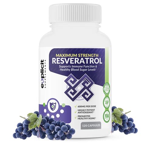 All Natural Pure Resveratrol Max Strength Mg Daily Month