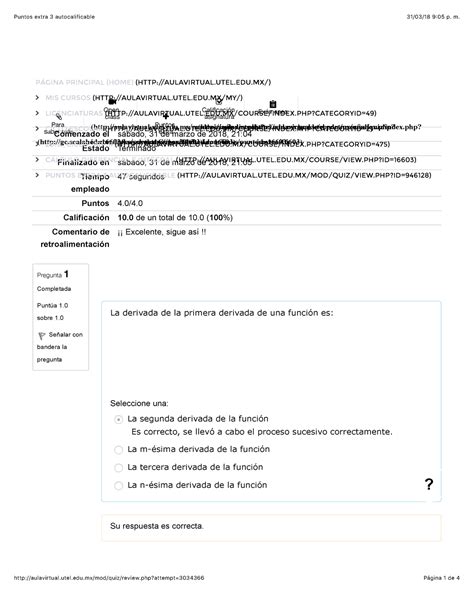 Scribd Punto extra semana 3 Pregunta 1 Completada Puntúa 1 sobre 1