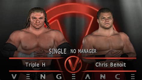 Wwe Svr Single Triple H Vs Chris Benoit Youtube