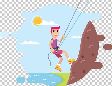 Mountaineering Rock Climbing Abseiling Rope Png Clipart Animation