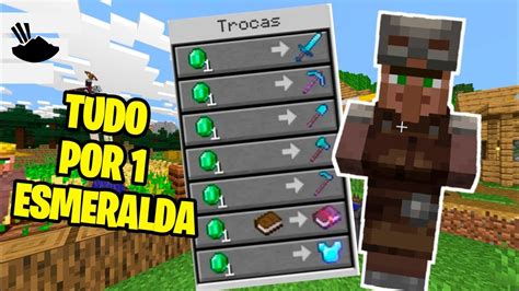 Como Fazer O Villager Trocar Qualquer Coisa Por Esmeralda Youtube