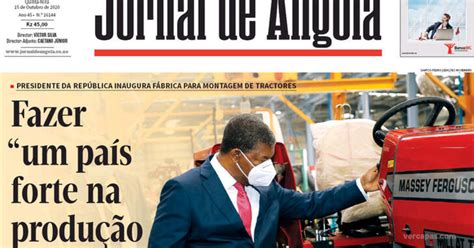 Capa Jornal De Angola De 2020 10 15