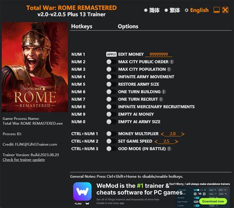 Total War Rome Remastered Trainer V Fling Game Trainer