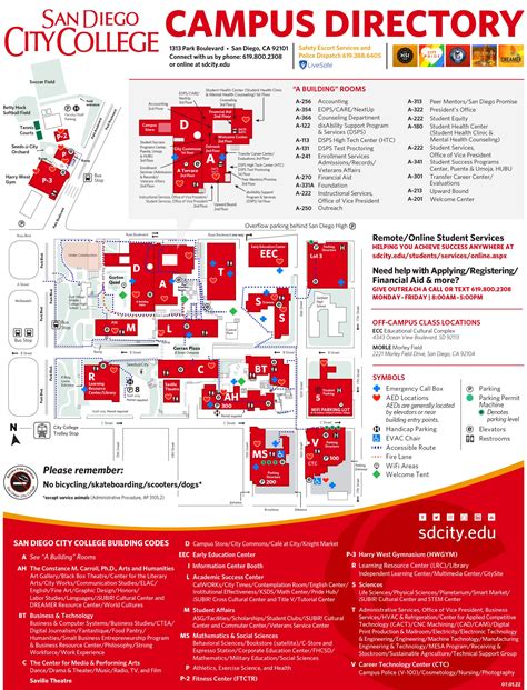 San Diego City College Campus Map - Ontheworldmap.com