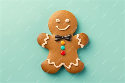 Premium Ai Image Gingerbread Man Christmas Cookie