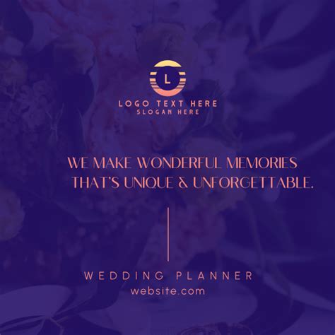 Wedding Planner Bouquet Instagram Post Brandcrowd Instagram Post Maker