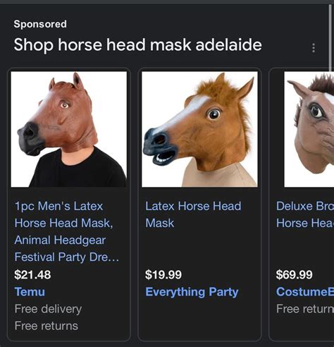 Horse head costume : r/Adelaide