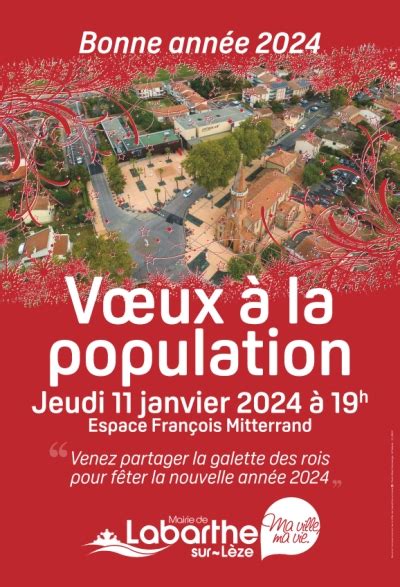 Mairie de Labarthe sur Lèze Voeux à la population jeudi 11 janvier 2024