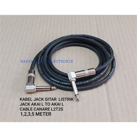 Jual KABEL JACK GITAR LISTRIK AKAI L TO L CANARE L2T 2S JAPAN STANDARD