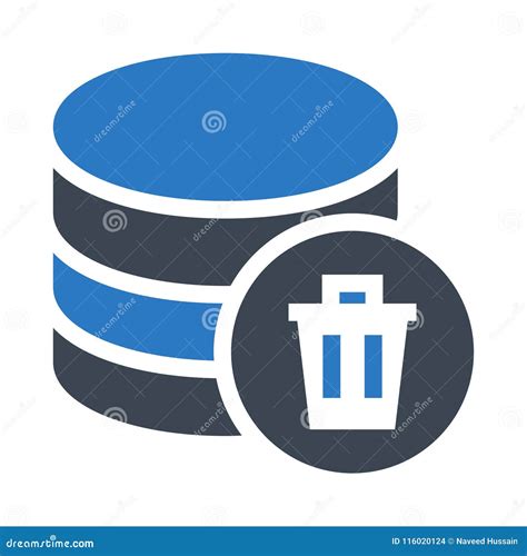 Database Delete Glyphs Double Color Icon Stock Illustration