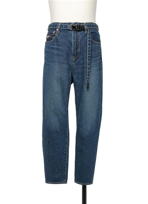 Cropped Tapered Denim Pants Sacai Official Store サカイ オフィシャル