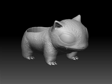 Archivo STL bulbizarre bulbasaur planterDiseño imprimible en 3D para