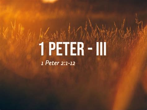 1 Peter - III