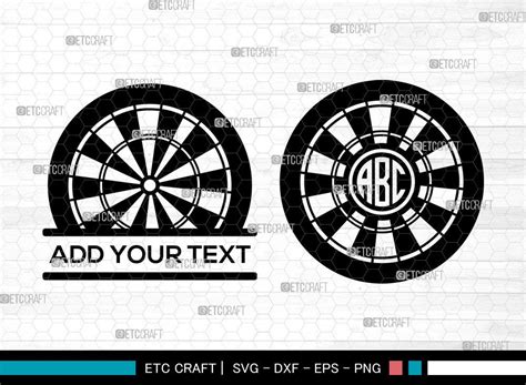 Darts Monogram Svg Dartboard Svg Graphic By Pixel Elites · Creative Fabrica