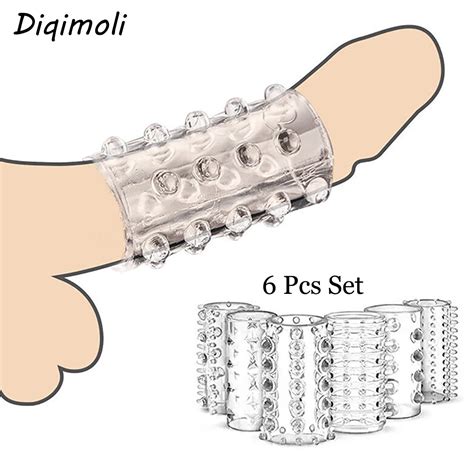 Stretchable Penis Rings Delay Ejaculation 6 Pcs Set Cock Rings Sex Toys