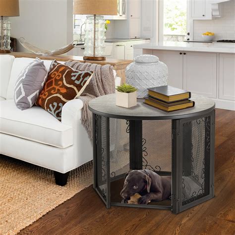 RICHELL Accent Table Dog Crate, Antique Bronze, Medium, 34-in L x 34-in ...