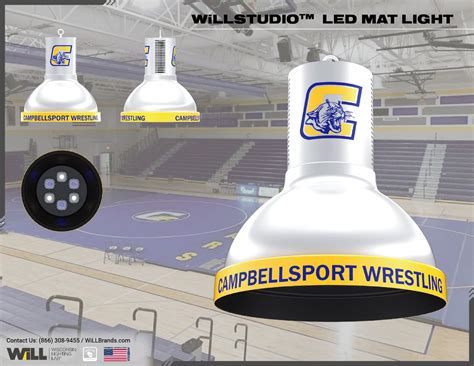 Willstudio™ Custom Wrestling Mat Light Wisconsin Lighting Lab Inc