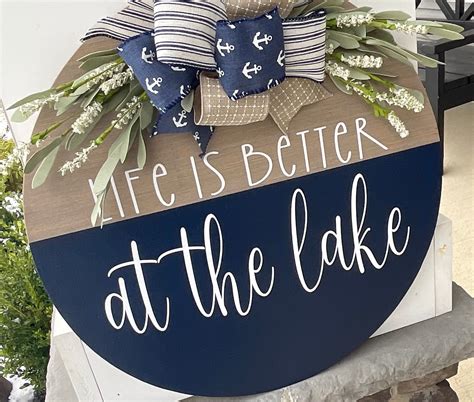 Front Door Decor Lake House Front Door Wreath Lake House Etsy