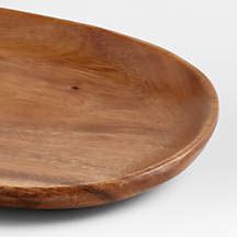 Tondo Acacia Wood Long Oblong Platter Reviews Crate Barrel