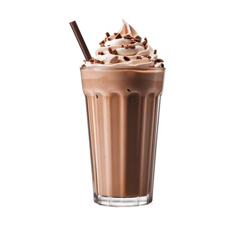 Chocolate Milkshake On Plastic Cup Transparent Background AI Generated