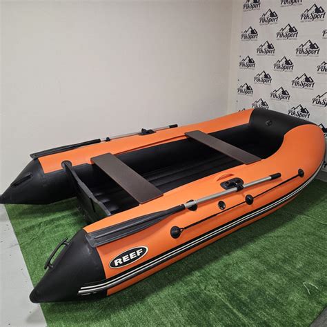 Лодка моторная ПВХ Риф (Reef) 300 НДНД, баллон 44 см, цвет: черно ...