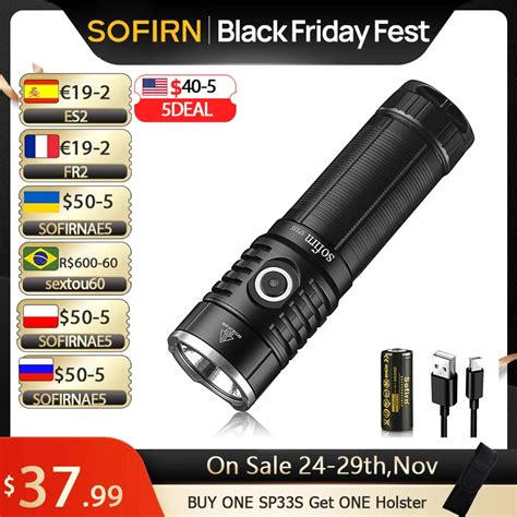 Sofirn SP33S USB C Wiederaufladbare Cree XHP 70 2 5000lm