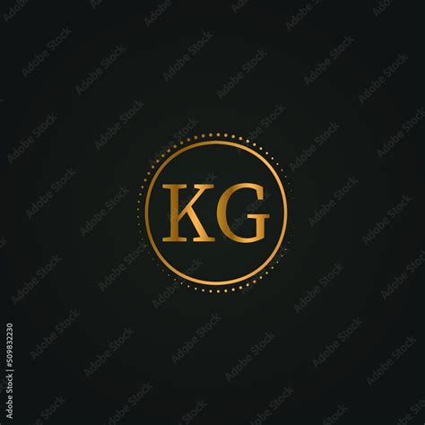 KG letter design for logo and icon.KG monogram logo.vector illustration with black background ...