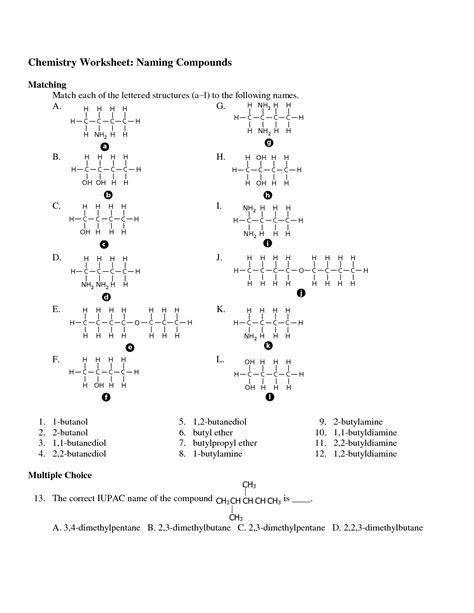 15 Organic Compounds Structure Worksheet Worksheeto