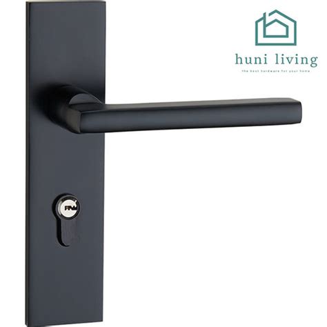 Jual Handle Gagang Pintu Gaya Eropa Hitam Full Set Kunci Pintu