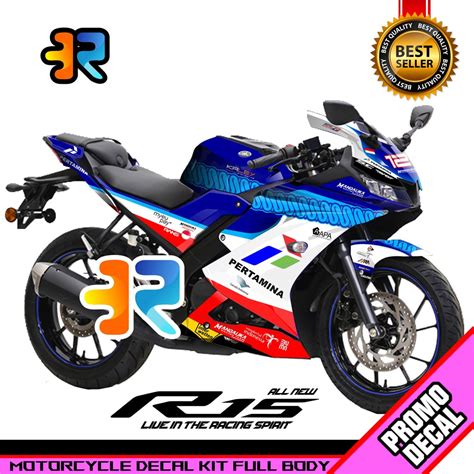 Jual Decal Motor R15 V3 Desain Mandalika Sticker Decal Full Body