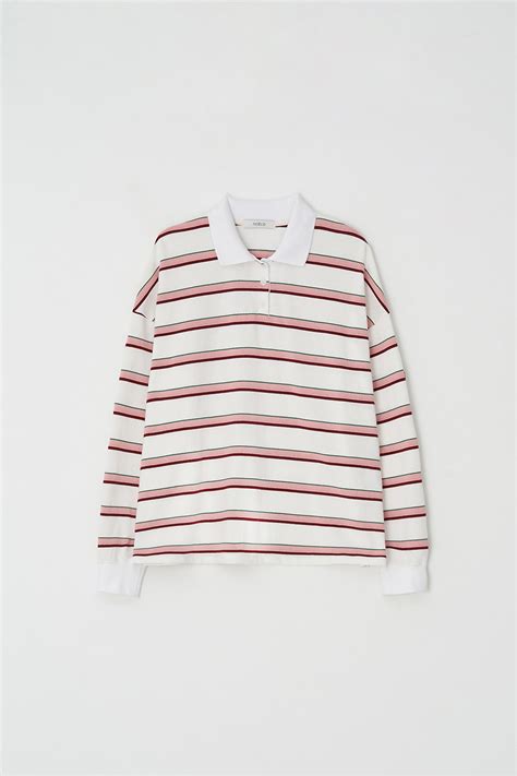 NOEUD Stripe rugby T shirt Ivory NOEUD 리켓