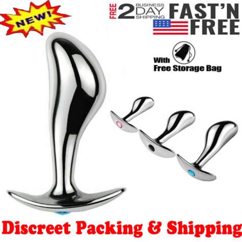 Stainless Steel Prostate Massager Anal Butt Plug Anus Probe Stimulator