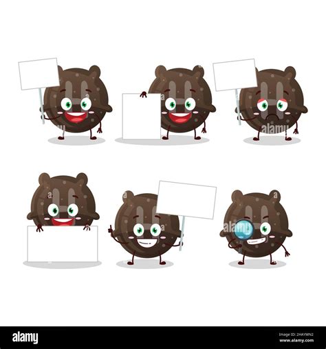 Chocolate Gummy Candy H Cartoon Character Bring Information Board