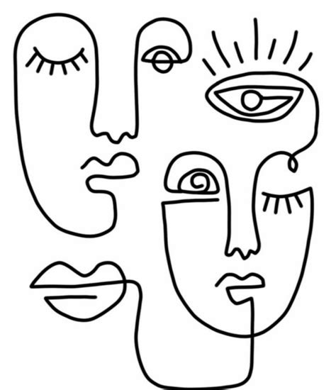 Pin By On In Face Line Drawing Abstract Line Art