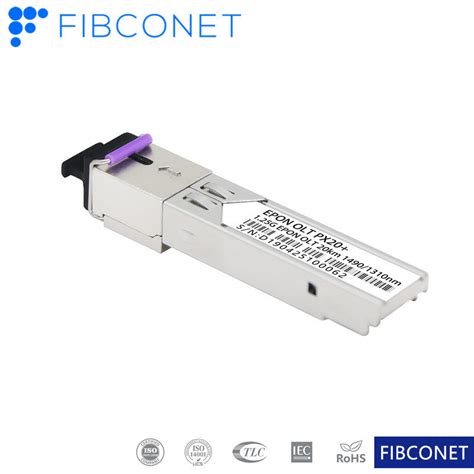 Fiber Optic 1 25gtx 1 25grx 20km Tx1490nm Rx1310nm Smf Sc Epon Olt Sfp Px20 Fiber Epon Ont Sfp