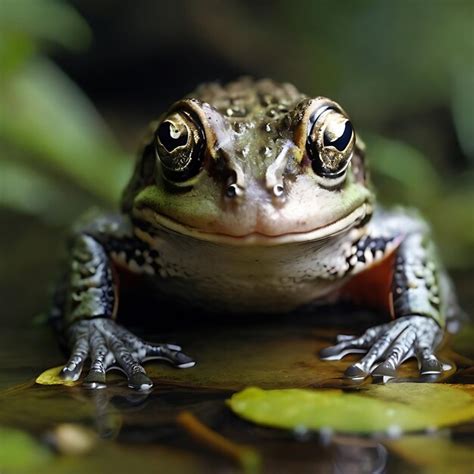 Premium Photo A Wild Frog With Grey Eyes Ai Generated