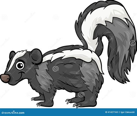 Skunk Animal Cartoon Illustration Stock Vector Illustration Of Skunk