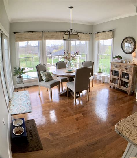 Breakfast Room Breakfast Nook Wall Color Is Conservative Gray By