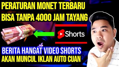 Update Pendapatan Iklan Shorts Cara Baru Channel Cepat Di Monetisasi