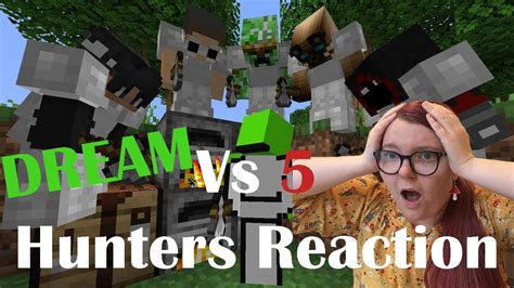 Reaction To Dream Vs Hunters Dream Minecraft Manhunt Youtube