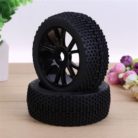 4pcs 17mm Hub Wheel Rim Tires Tyre For 1 8 Off Road RC Car Buggy EBay