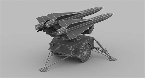 low-poly hawk missile launcher max