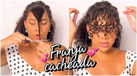 COMO CORTAR FRANJA CABELO CACHEADA YouTube