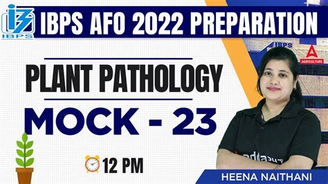 Ibps Afo 2022 Preparation Plant Pathology By Heena Naithani Mock 23