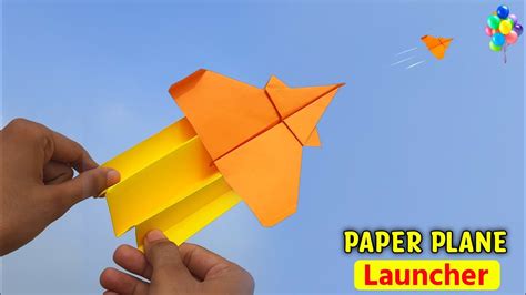 How To Make Paper Plane Launcher Paper Airplane Launcher Flying