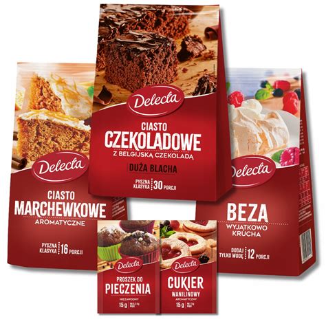 Delecta Ciasto W Proszku Czekoladowe Marchewkowe Beza Cukier I