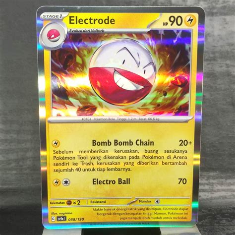 Jual Electrode 058 190 Holo Foil RegG Kartu Pokemon Listrik Harta