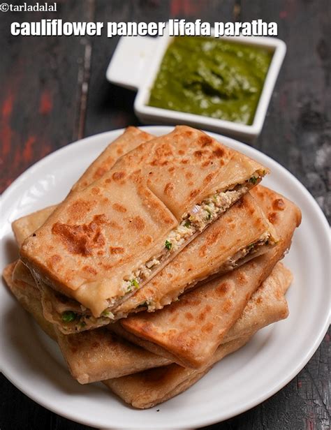 Cauliflower Paneer Lifafa Paratha Recipe Stuffed Gobi Paneer Lifafa